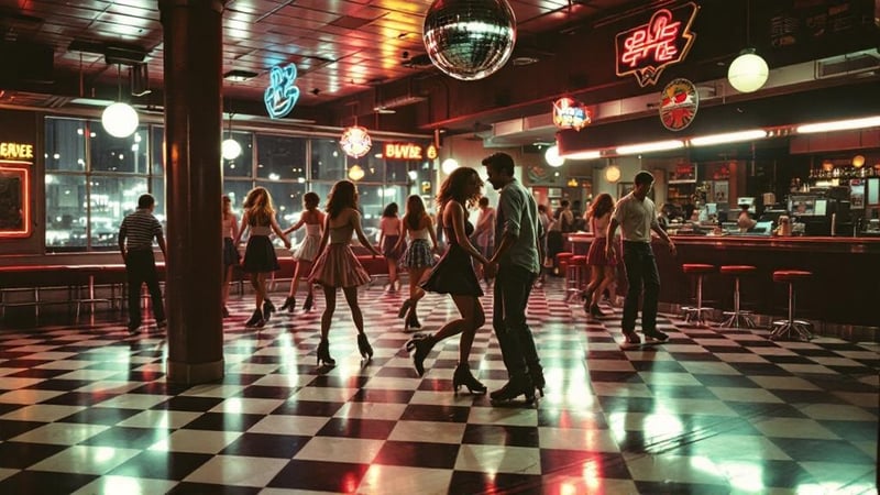 Detroit Roller Skating Rink Scene