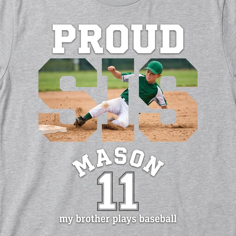 Personalized Proud Sis Baseball Shirt