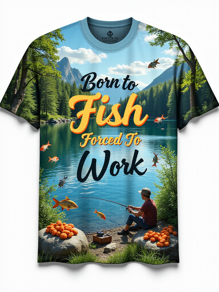 Born To Fish T-Shirt Design