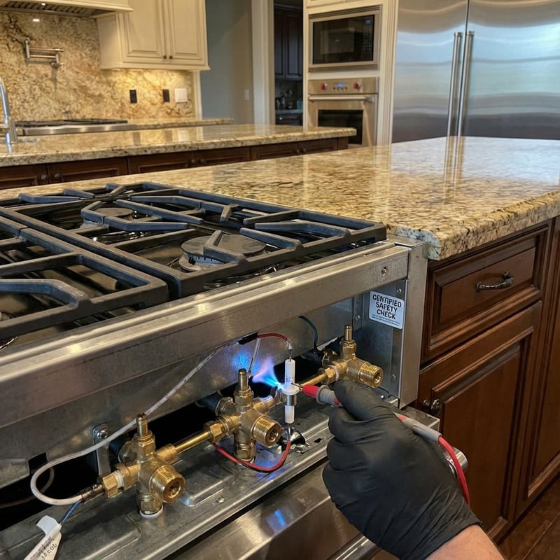 Gas Range Repair Close-Up