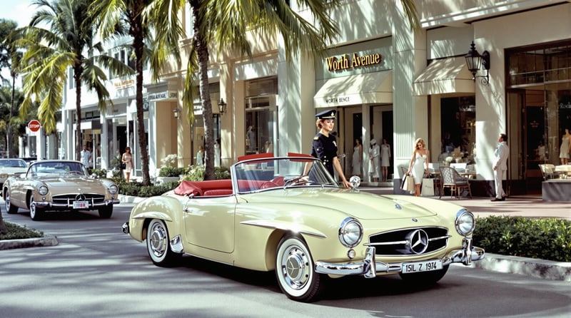 1955 Mercedes-Benz 190SL at Worth Avenue