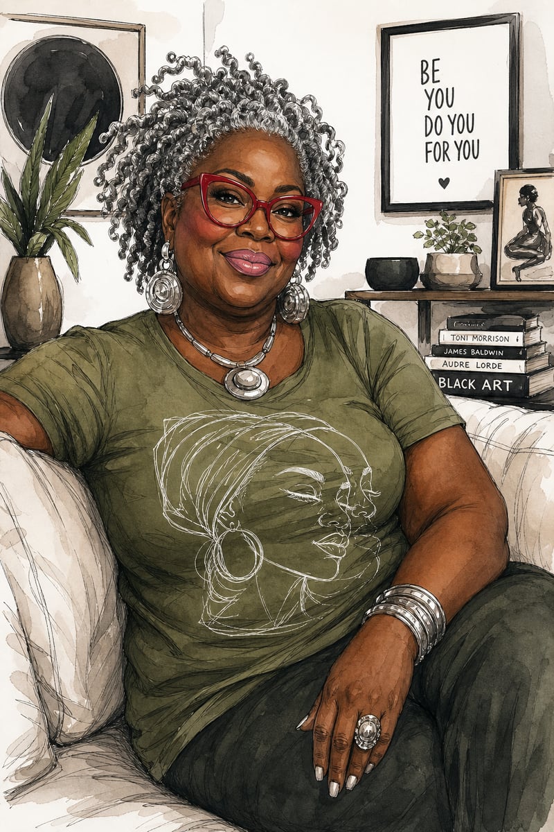 Elegant Older Black Woman Portrait