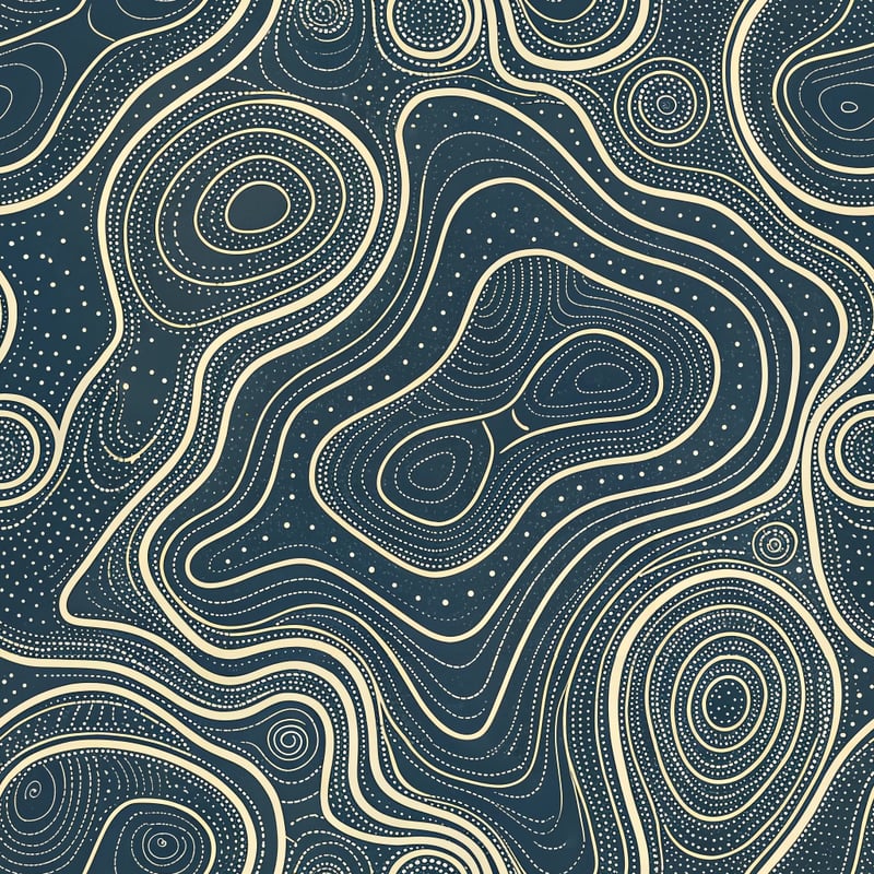Seamless Topographic Contour Pattern