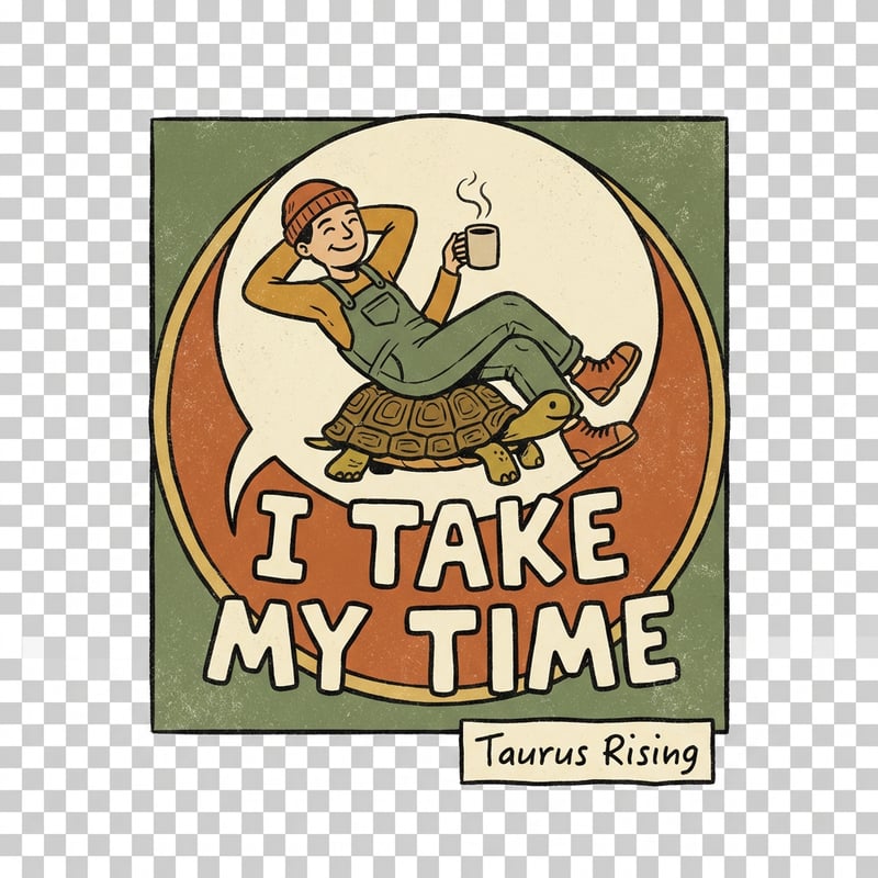 Playful Comic-Style Taurus T-Shirt Design
