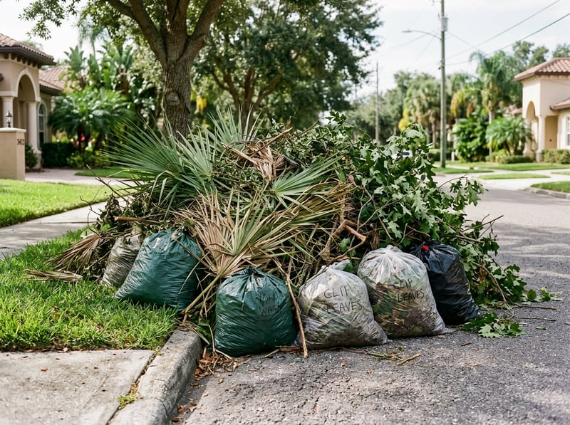 Close-Up of Yard Waste Pile