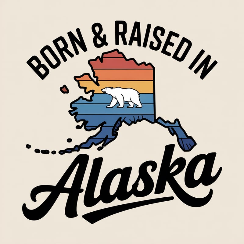Vintage Alaska T-Shirt Design