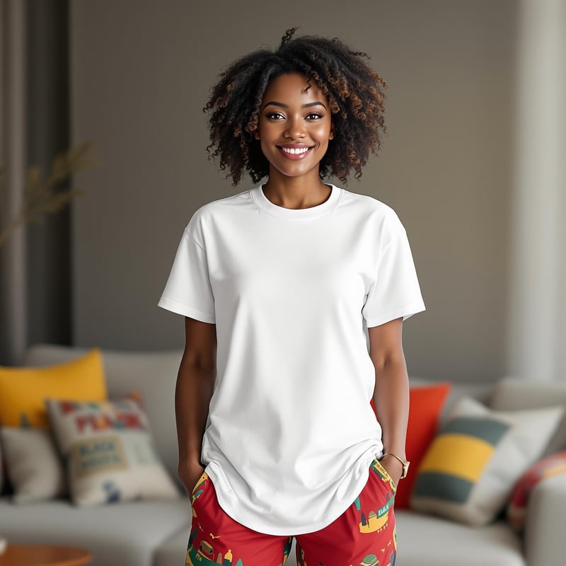 Black Woman in Stylish Cultural Attire