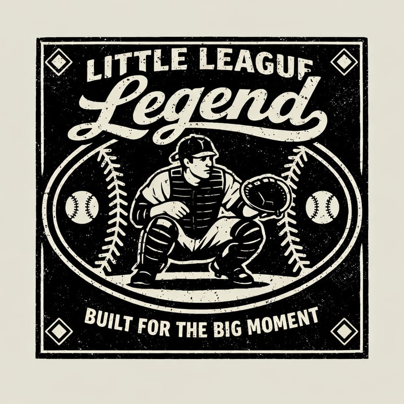 Vintage Youth Baseball Badge Design