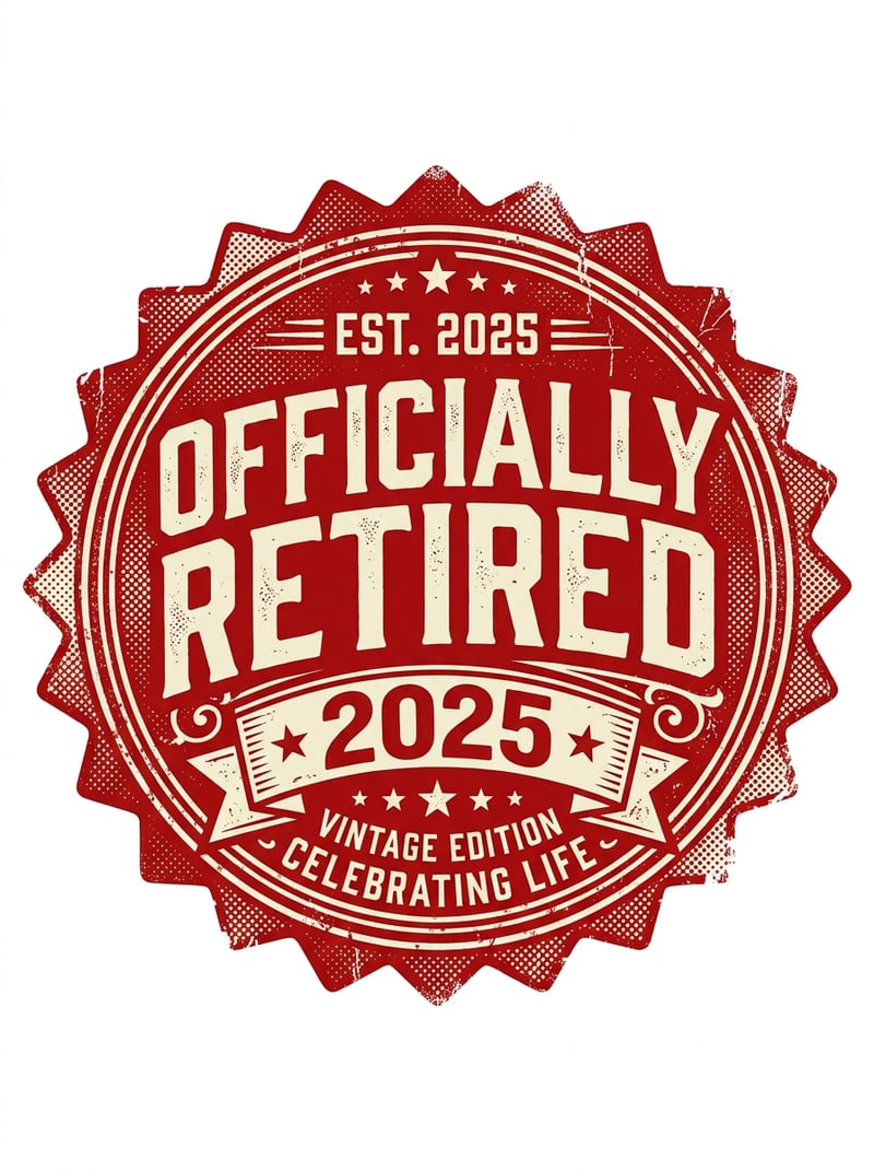 Officially Retired 2025 T-Shirt Design
