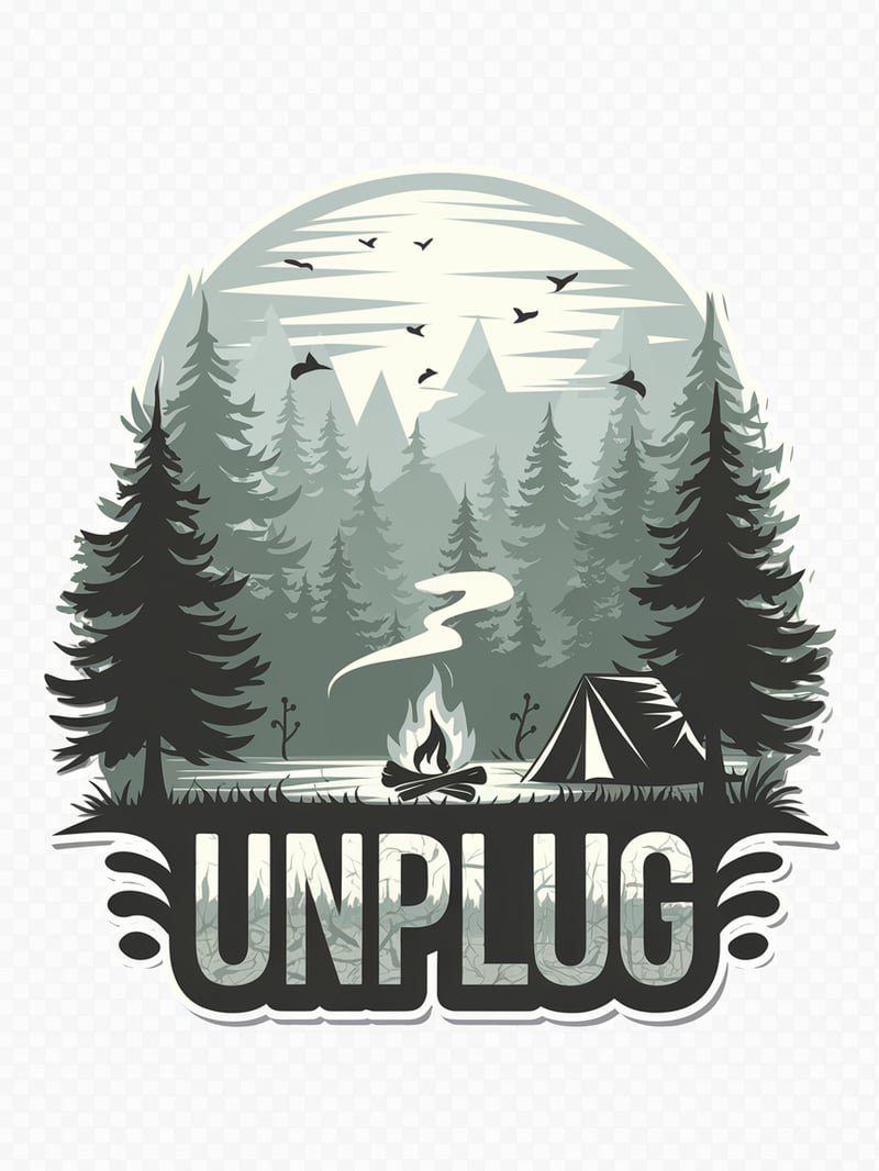 Serene Forest Camp Scene