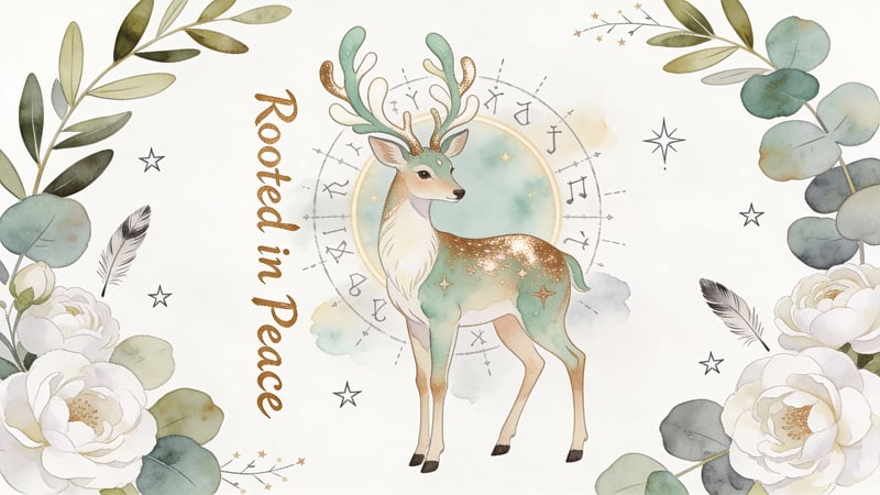 Boho Deer Tattoo Design