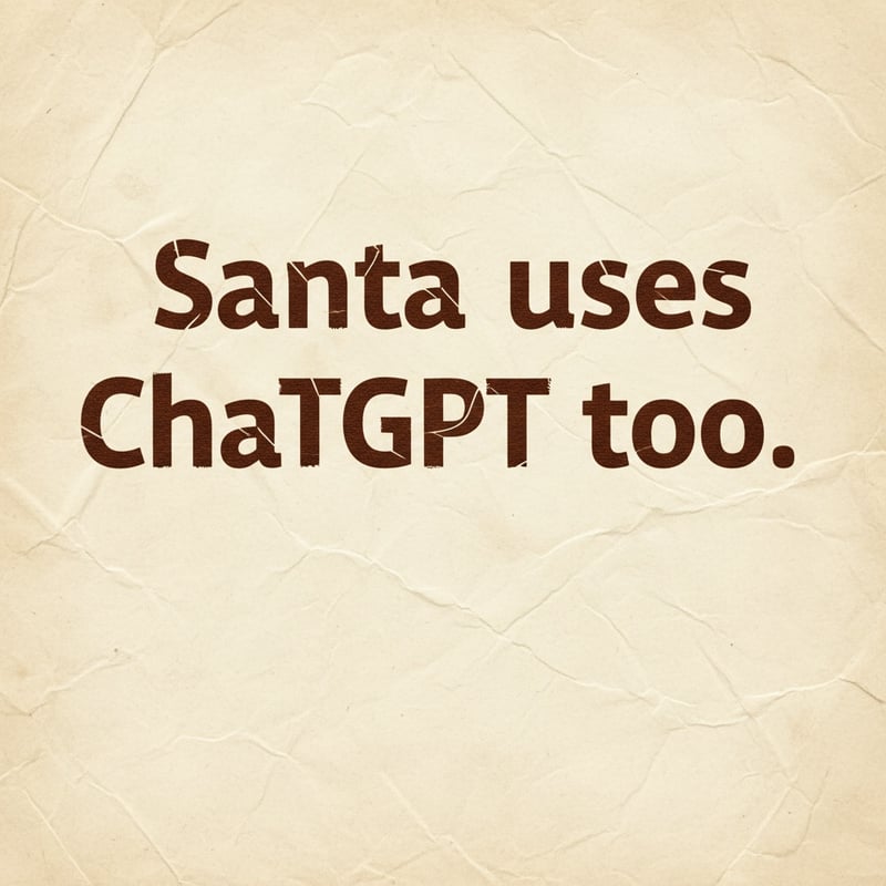 Santa Uses ChatGPT Text Design