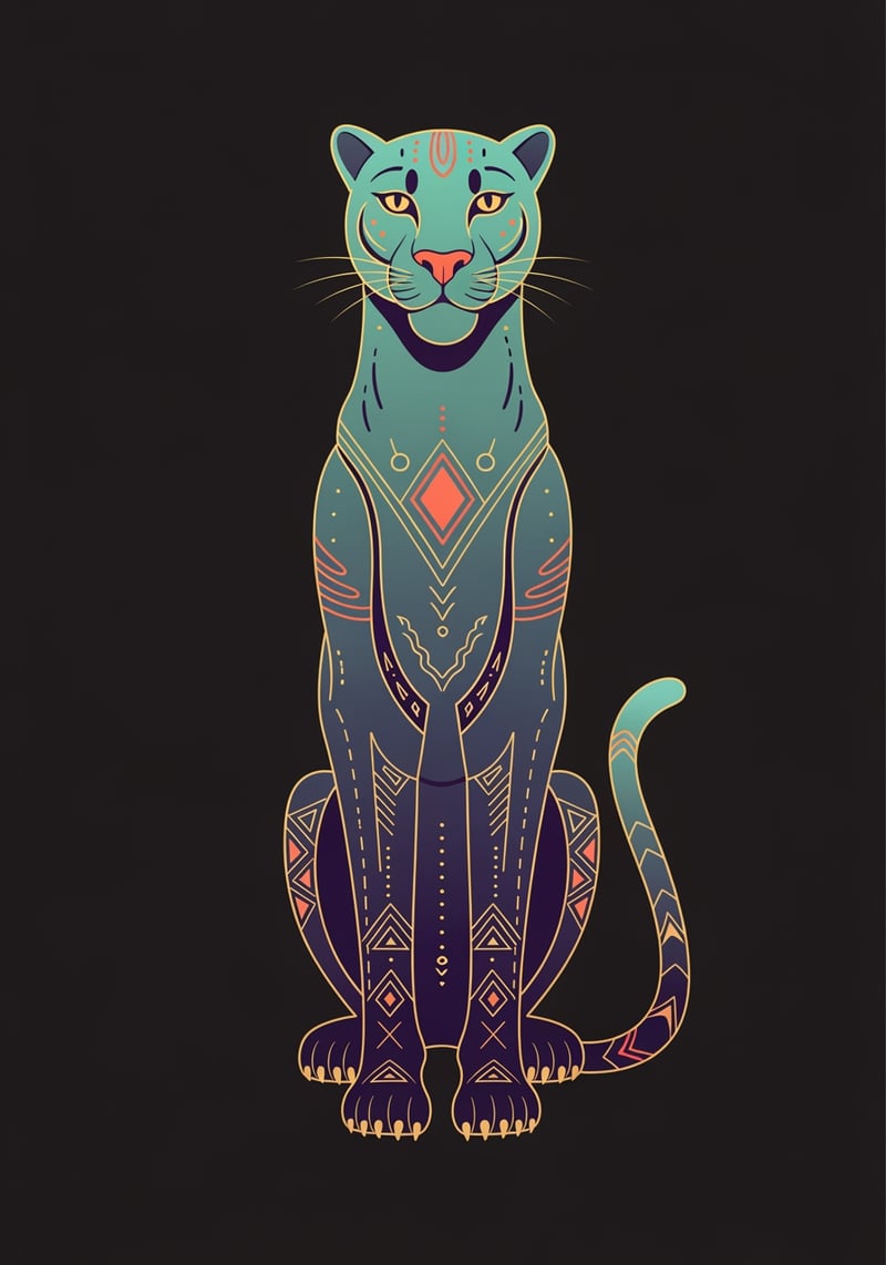 Elegant Alebrije Florida Panther Spirit