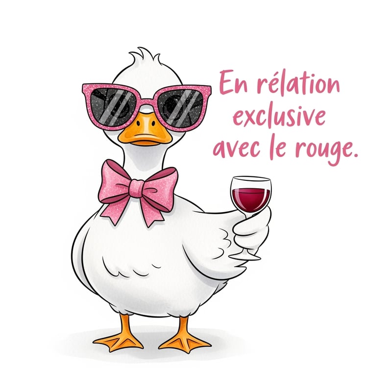 Cartoon Duck with Pink Sunglasses