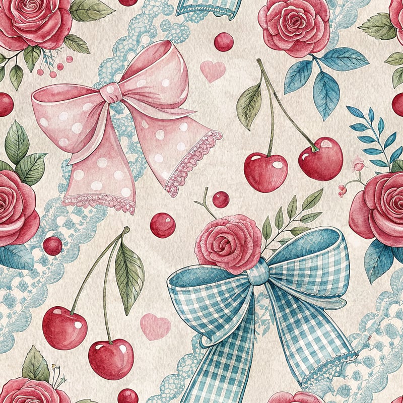 Shabby Chic Coquette Seamless Pattern