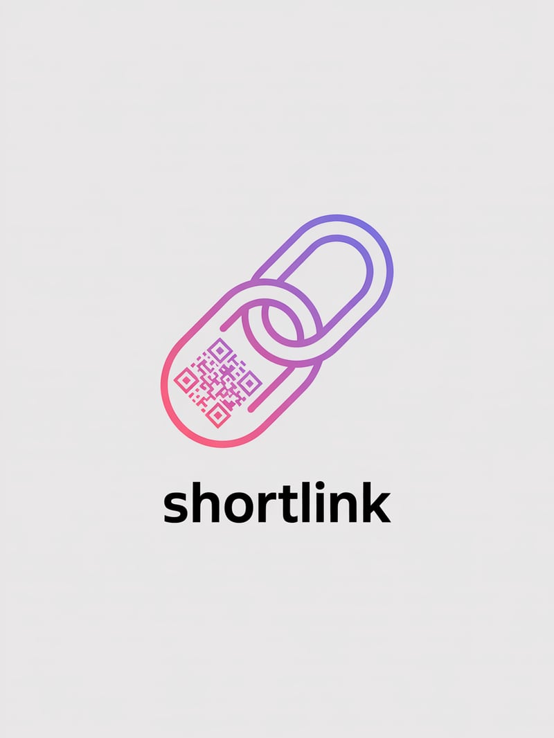 Flowing Line Art Logo with QR Code