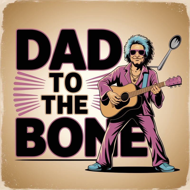 Dad to the Bone Hippie Clipart
