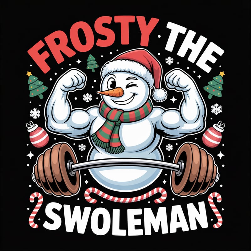 Christmas Workout Snowman T-Shirt