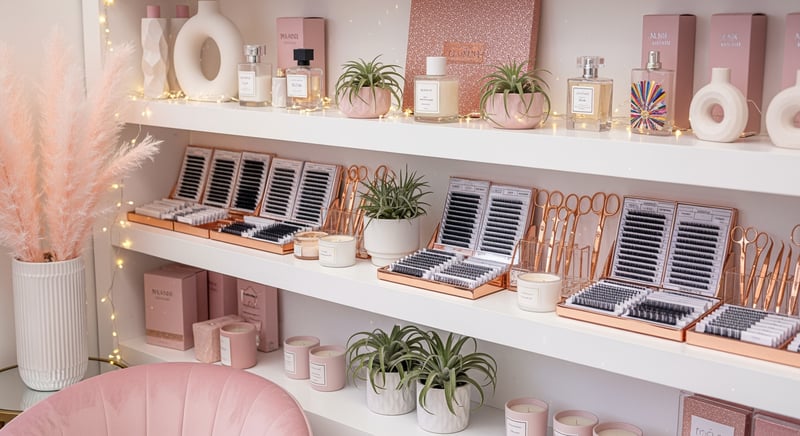 Beauty Room with Lash Supplies