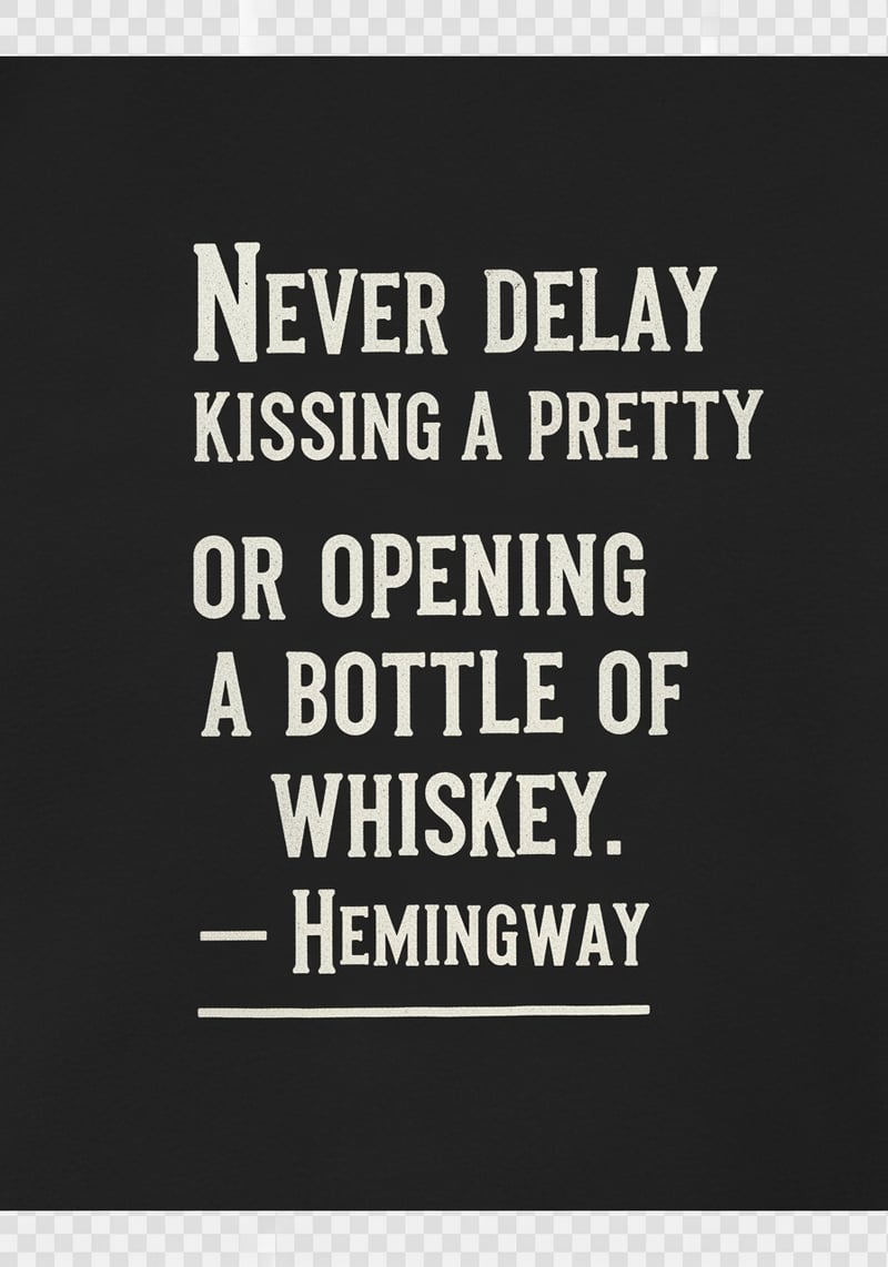 Bold Hemingway Quote T-Shirt Design