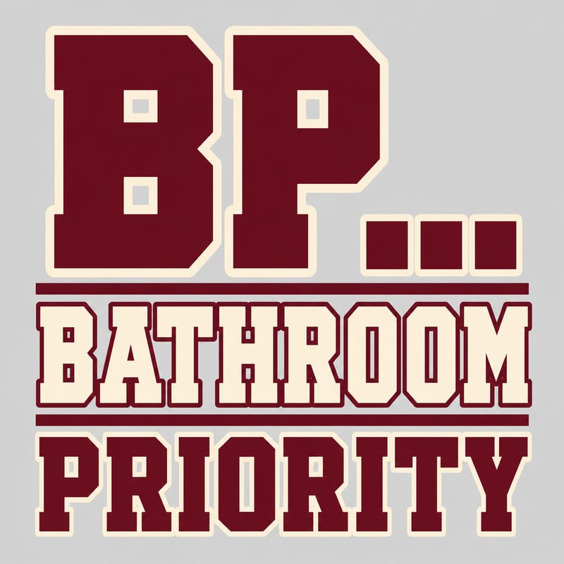 Bathroom Priority T-Shirt Design
