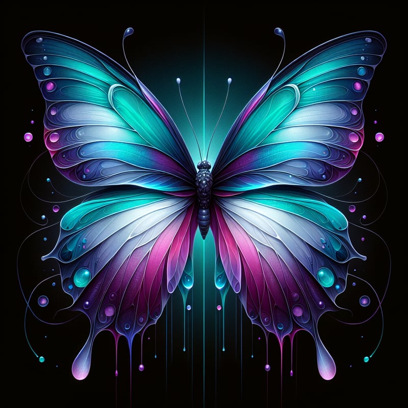 Vibrant Detailed Butterfly Art