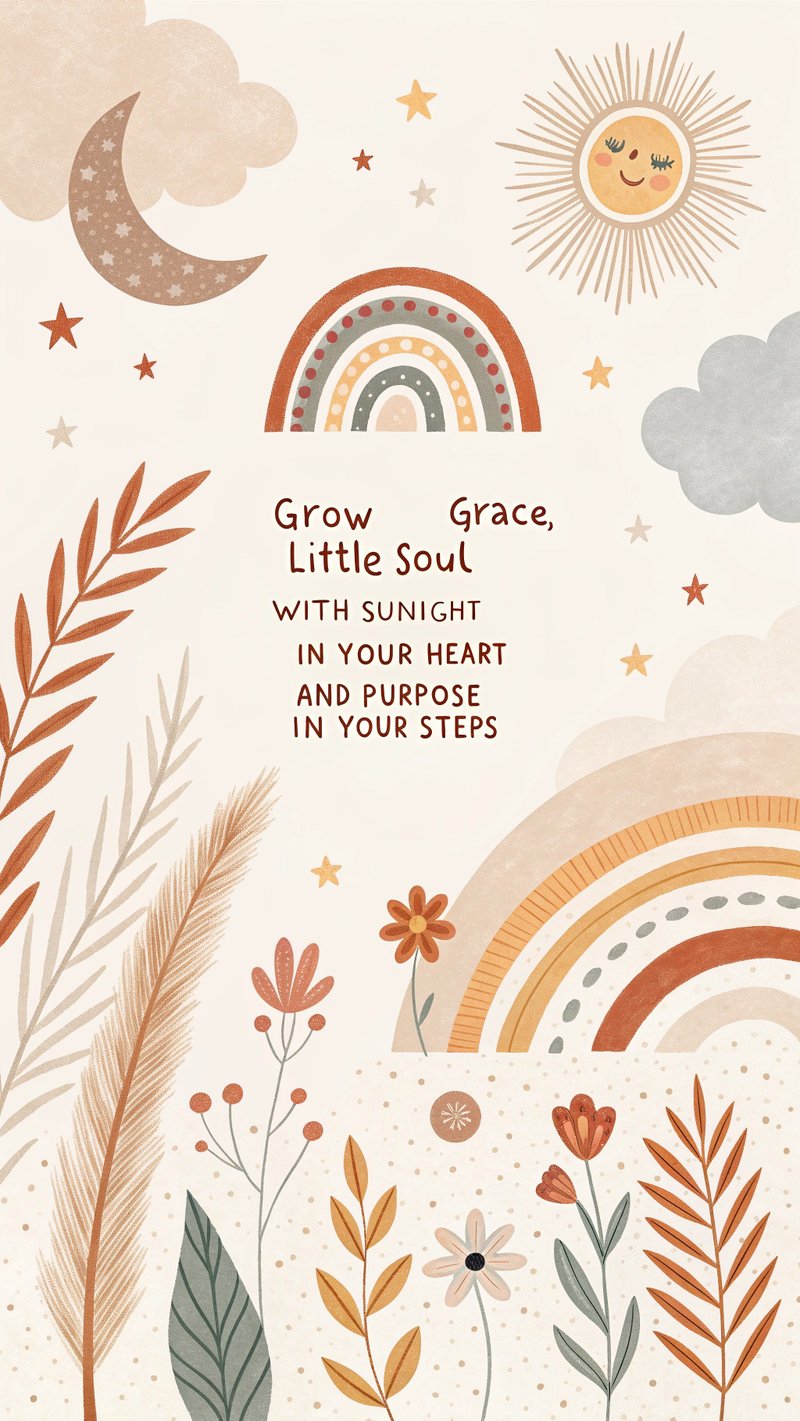 Boho Nursery Wall Art Illustration