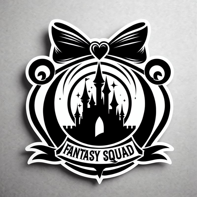Monochrome Minnie Mouse Disney Logo