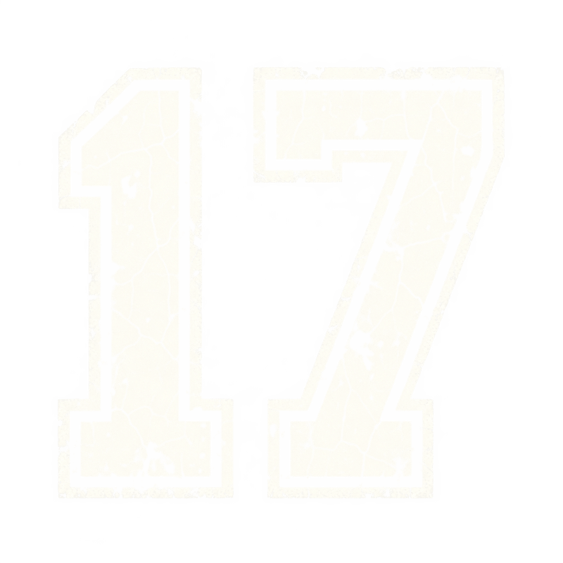 Vintage Distressed '17' Graphic Tee
