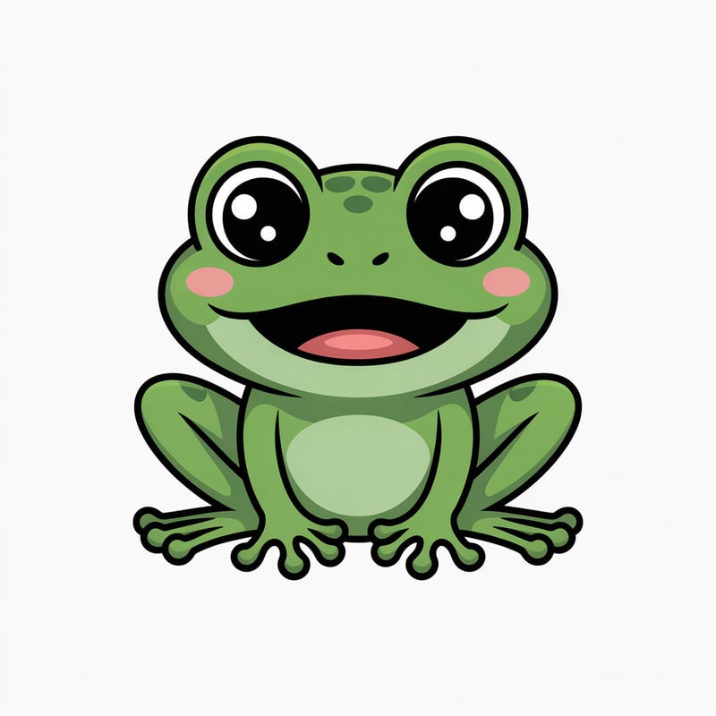 Cute Animated Frog Illustration