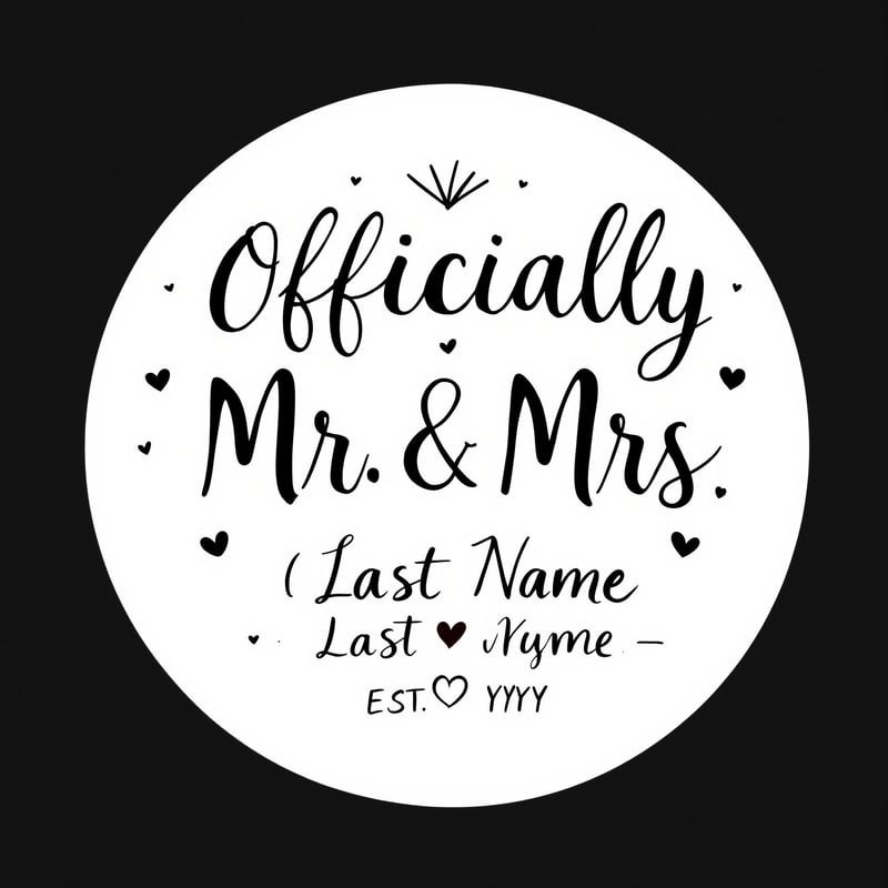 Elegant Wedding Typography Design