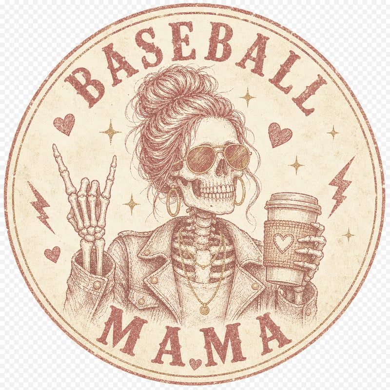 Vintage Skeleton Patch Design