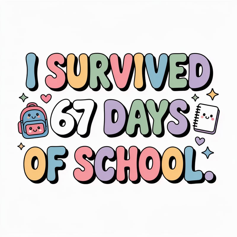 Kawaii Pastel School Celebration Design