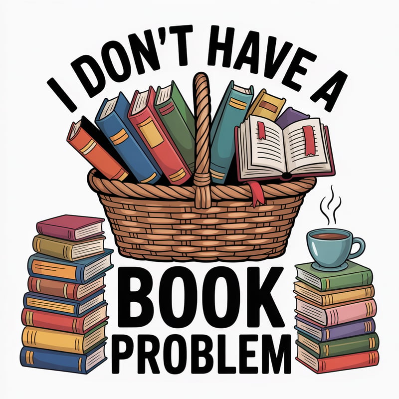Cozy Basket of Colorful Books Illustration