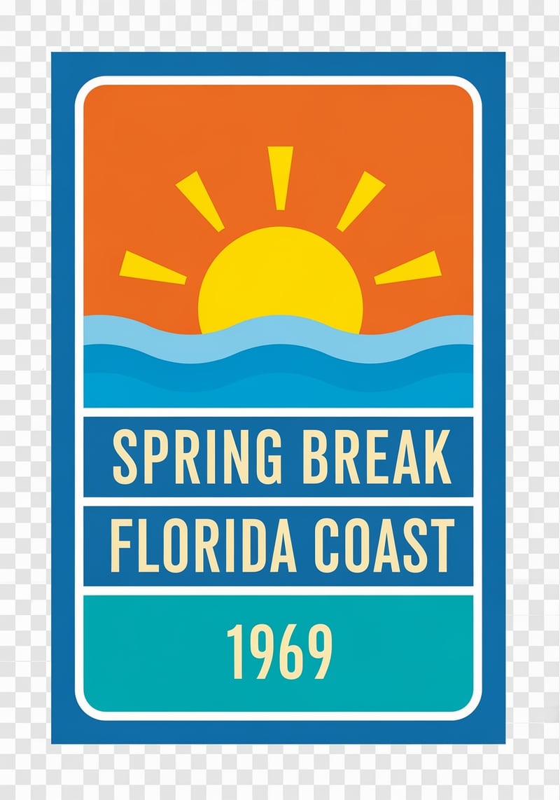 1969 Florida Coast Spring Break Art
