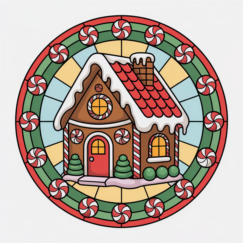 Stained Glass Gingerbread House