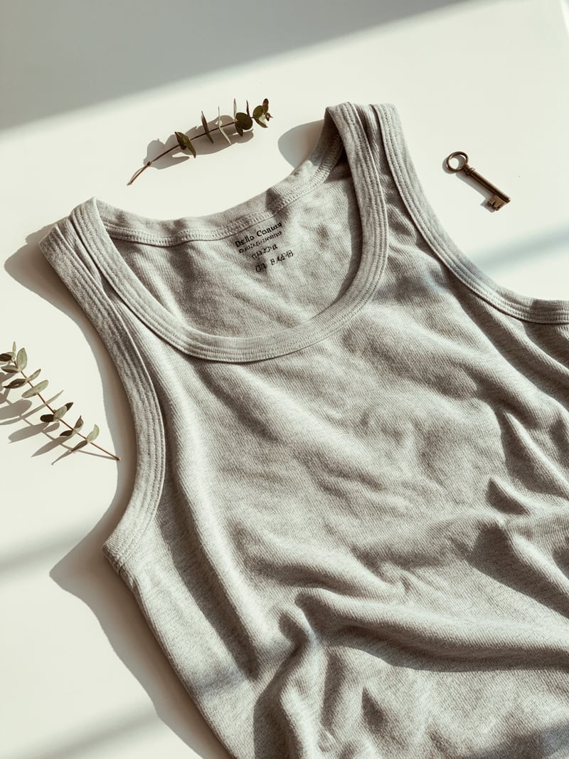 Gray Bella Canvas 3480 Tank Top Flat Lay