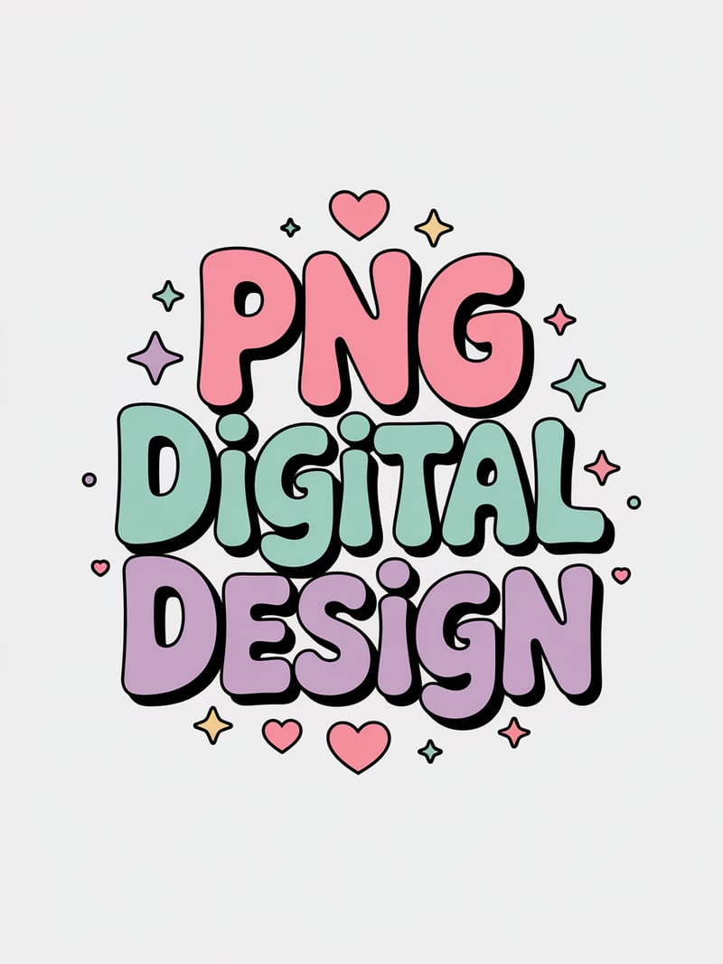 Kawaii Pastel Digital Badge Design