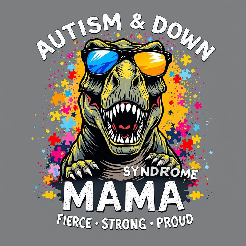Fierce T-Rex Awareness T-Shirt Design
