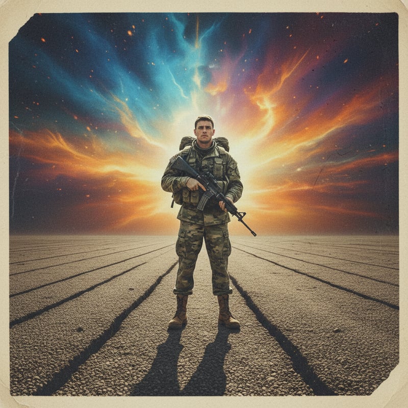 Soldier on Textured Ground