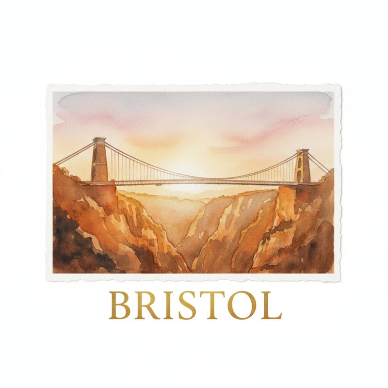 Watercolor of Clifton Suspension Bridge