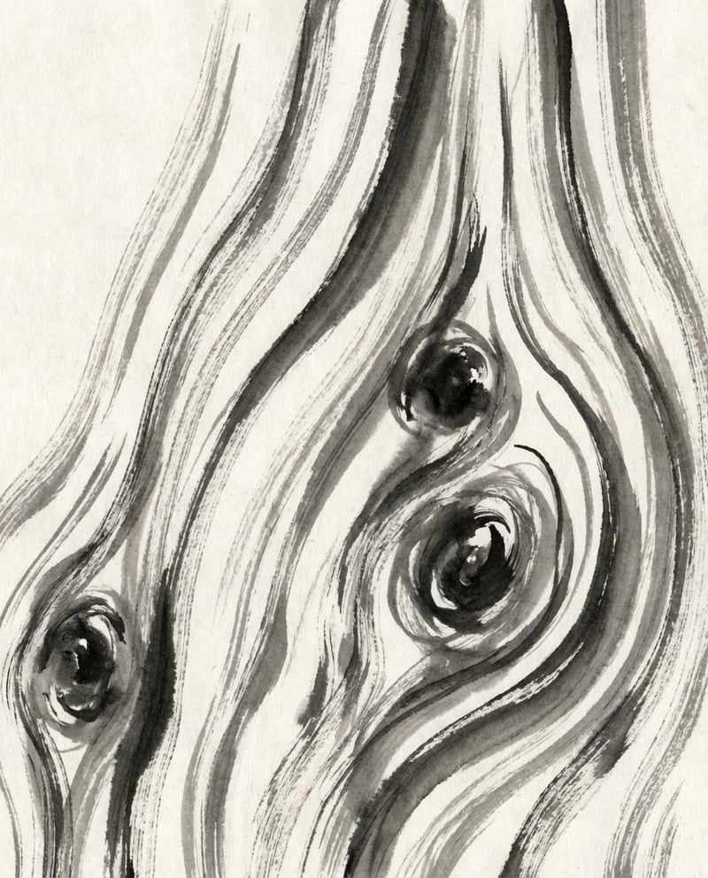 Abstract Wood Grain Ink Pattern