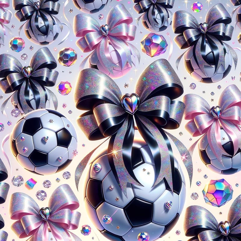 Glam Sparklecore Soccer Ball Pattern