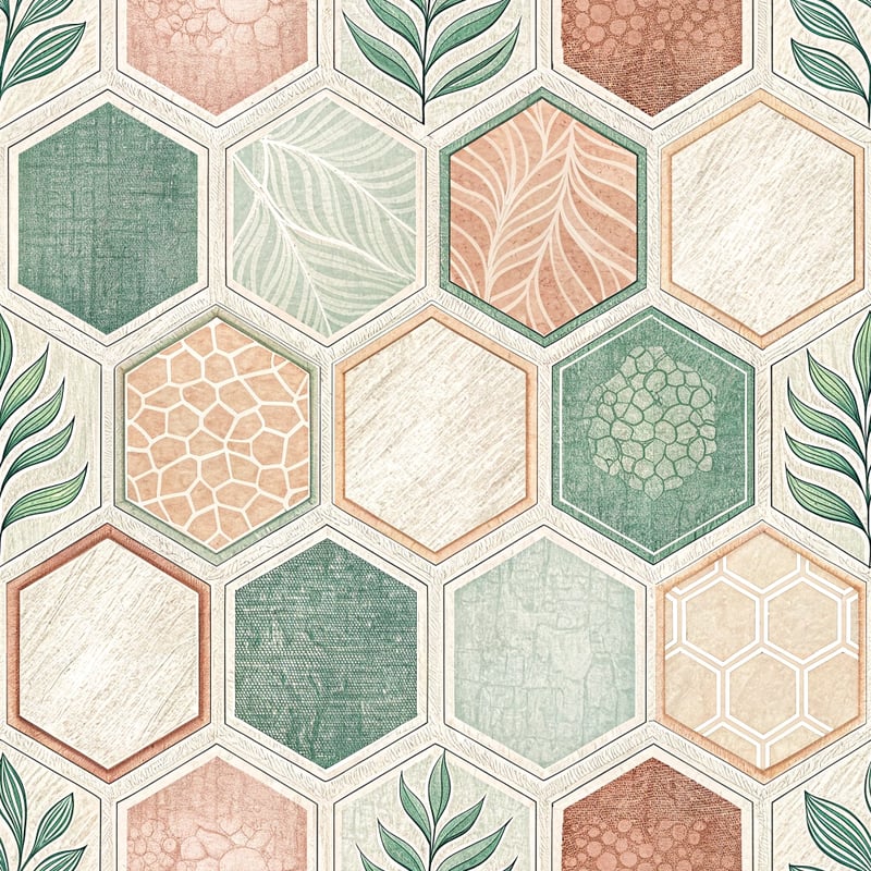 Seamless Geometric Hexagon Pattern