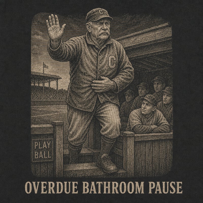 Vintage Baseball Manager Illustration