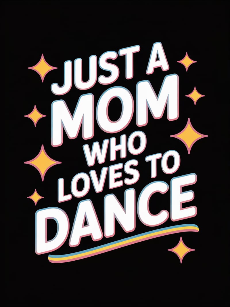80s Retro Neon Mom Dance Tee