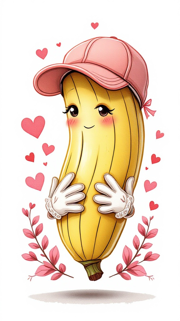 Cute Banana Character Design
