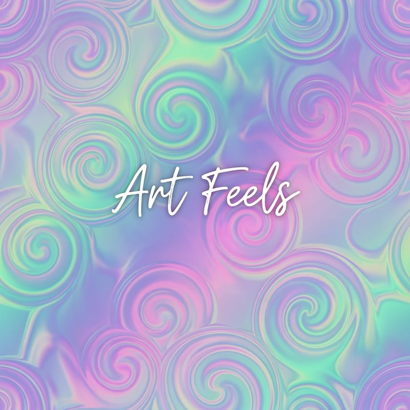 Iridescent Swirl Art Text