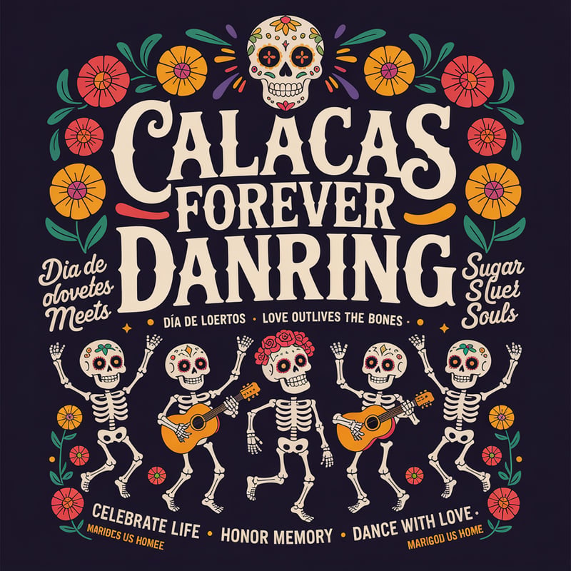 Calacas Forever Dancing Design