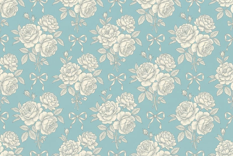 Grandmillennial Floral Toile Pattern